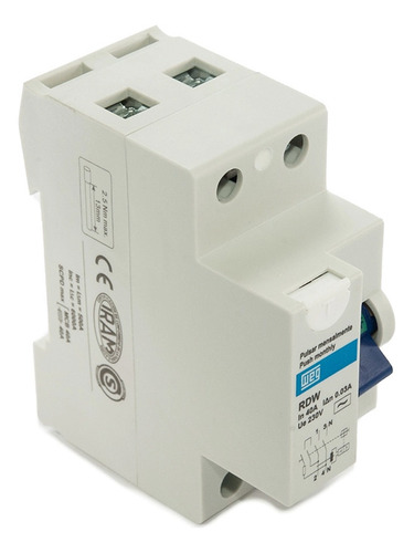 Disjuntor bipolar com interruptor diferencial Weg 2x40 A 30mA