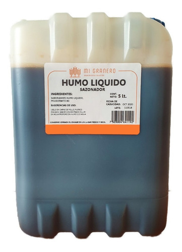 Sabor Ahumado Humo Liquido Sazonador 5 Litros 