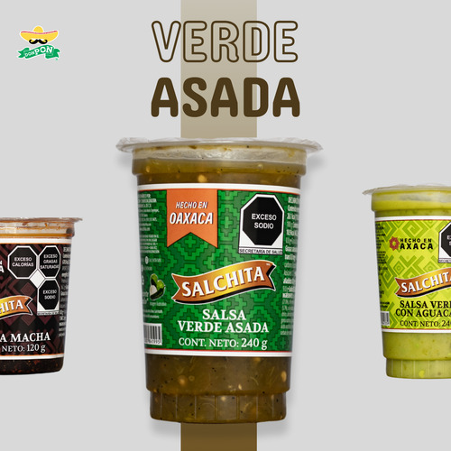 Salsa Verde Asada, Salchita 240 Gramos