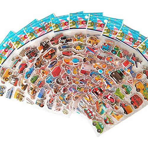 Stickers 3d Coches Y Camiones Para Fiestas Infantiles