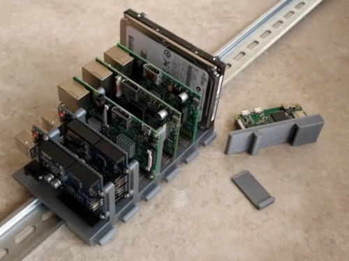 Base Para Raspberry/arduíno/hd Para Trilho Din