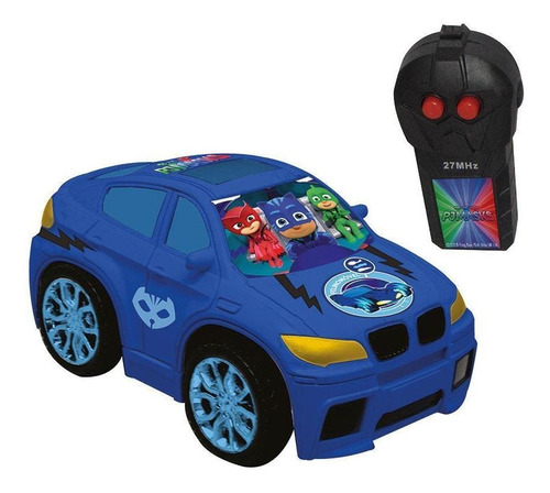 Autobravo Pj Mask - Veículo Rc 3 Funções (azul) Cor Azul Personagem Menino Gato