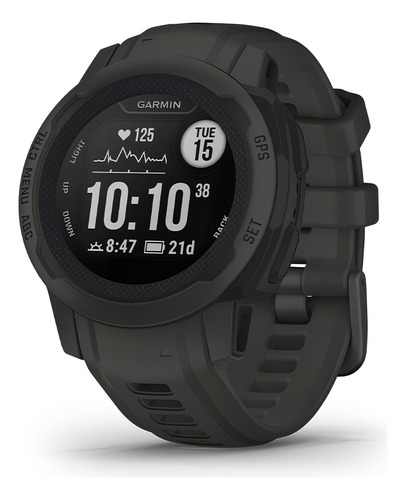 Relógio Garmin Instinct 2s Gps Gnss Trackback Battery 21 dias Cor da caixa: cor da malha preta, cor da moldura preta, design de malha de grafite, milanês
