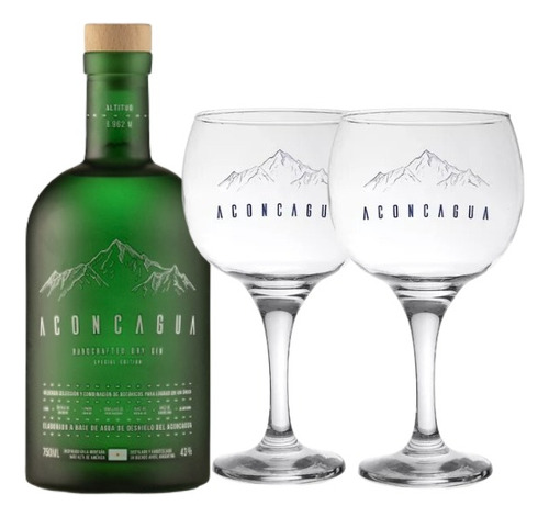 Gin Aconcagua Verde Lima & Lemongrass 750 Ml + 2 Copones