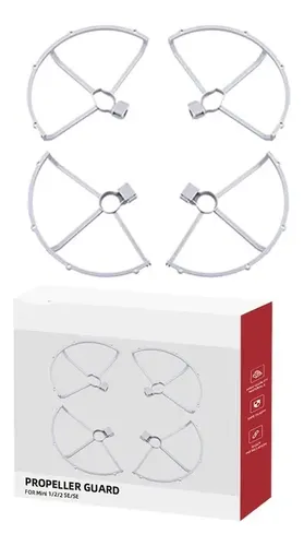 Protections Hélices DJI Mini 4K/ Mini 2/ SE - 2 Pièces En Silicone Rouge, Rangement Facile