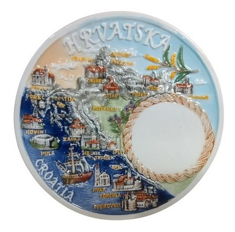 Antigo Pequeno Parto Parede Porcelana Croatian - R 10694