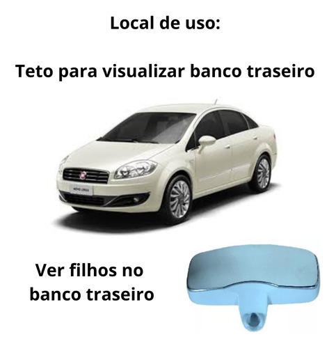 Espelho Retrovisor Console Teto Fiat Idea Linea Uno Mobi Way