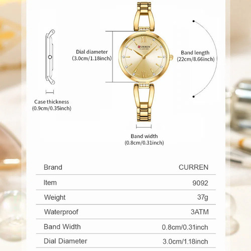 Relojes De Cuarzo Con Diamantes De Moda De Acero Inoxidable