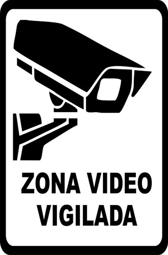 Imagen 2 de 3 de Cartel Propiedad Vigilada ,zona Vigilada, Pvc 3 Mm 20x30 Cm