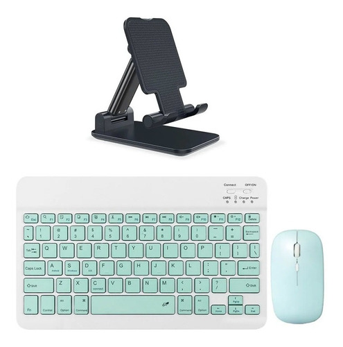 Kit Teclado Inalámbrico Bluetooth Ratón + Soporte