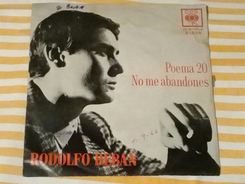 Vinilo Simple Rodolfo Beban Poema 20 Neruda (Usado)