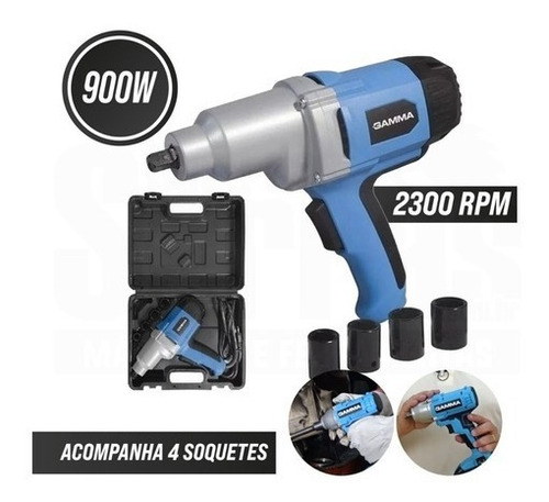 Chave De Impacto 1/2 900w 1300rpm G1961 Gamma 220v