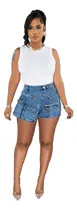 Comprar Short Mezclilla Mujer Casual Juvenil Shorts De Mezclilla Rt-