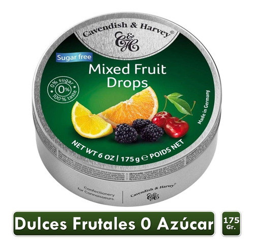 Dulces Finos Frutales Sin Azúcar Cavendish & Harvey 175gr