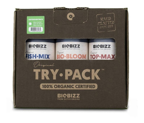 Biobizz Trypack Outdoor 250 Cc Fishmix+ Bloom + Top Max