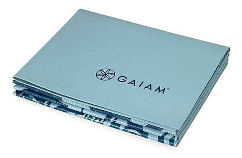 Tapete Para Yoga Plegable Azul 2 Mm Foldable Mat Gaiam Color Celeste