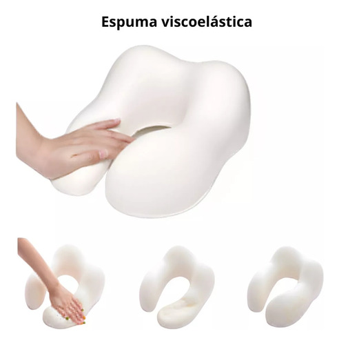 Cojín Para Cuello Modelo Rayado Ajustable Para Viajes Largos