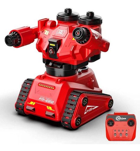 Robot Bombero Lanza Agua Luz Led Radio Control Dual