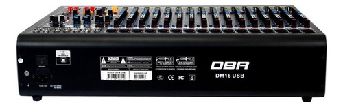 Mesa De Som Analógica Dbr Dm16usb 16 Canais