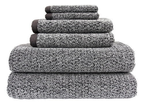 Everplush Diamond Jacquard - Juego De 6 Toallas De Baño, C.