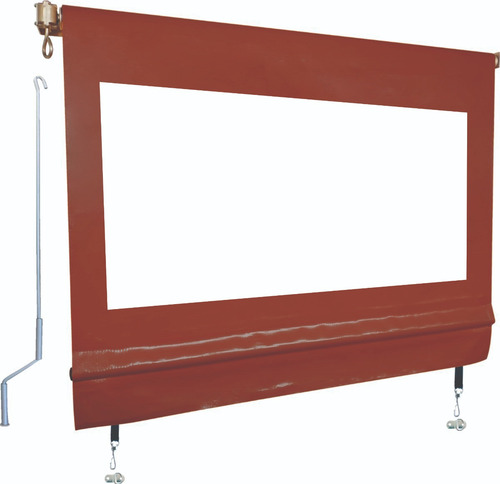 Toldo Retrátil Completo Com Tubos - Sob Medida 3,10 X 2,50 Cor Marrom Com Visor