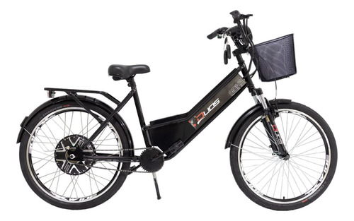 Bicicleta Elétrica 48v 13ah Confort Preta Com Cestinha