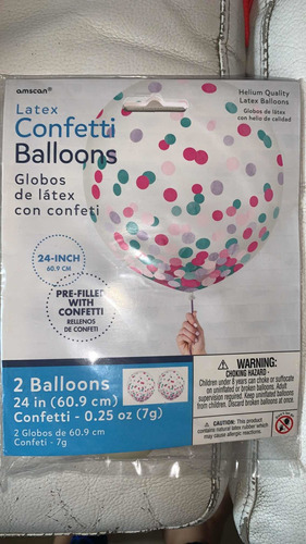 Globos De Látex Extra Grande Con Confetis