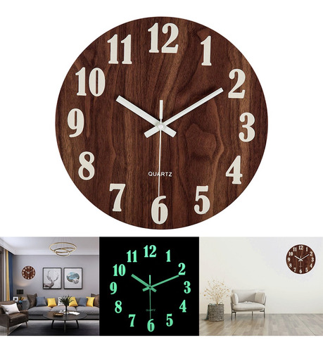 Imagen 4 de 7 de Moderno Reloj De Pared Redondo Números Clásicos