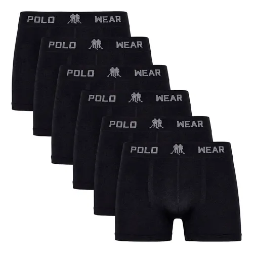 Kit 6 Cuecas Polo Wear Boxer Masculina Sem Costura Original