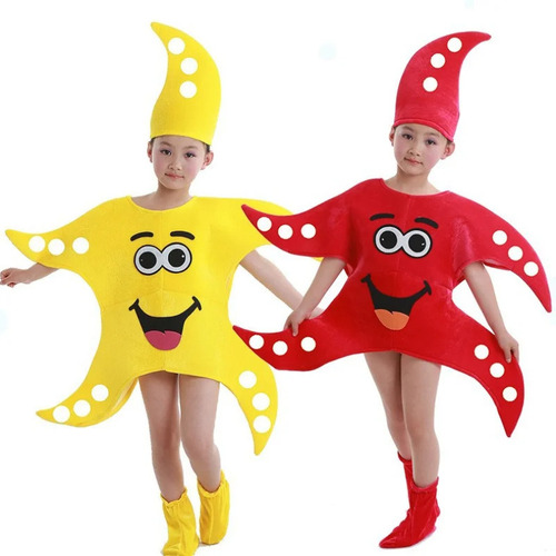 W Disfraz De Estrella De Mar Para Niños, De Gamuza, Para