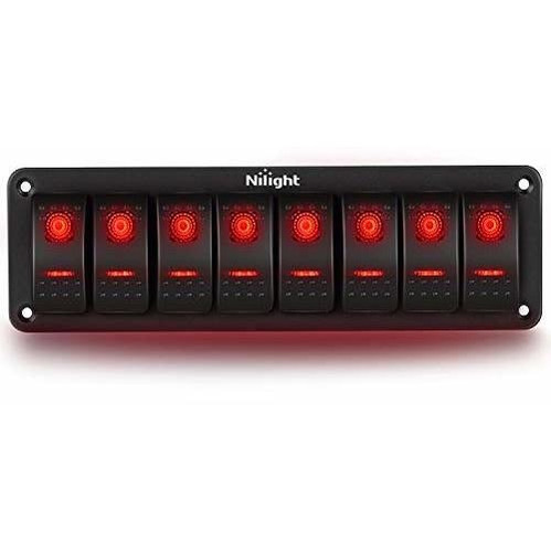 Nilight Panel De Interruptores Basculantes De 8 Bandas, 5 Pi