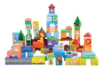 Comprar Bloques De Construccion Juguete De Madera Didactico 100 Pzs