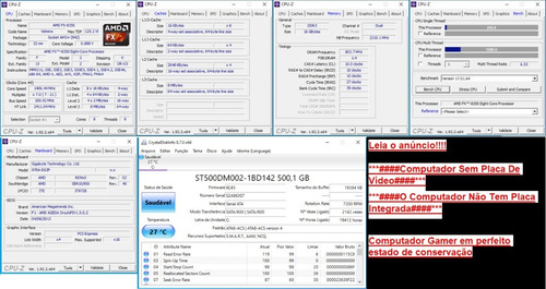 Pc Gamer Fx8350 16gb Ddr3 - Sem Placa De Vídeo