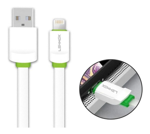 Cabo Usb Lehmox P/ iPhone Le-389 Reforçado Cor Branco