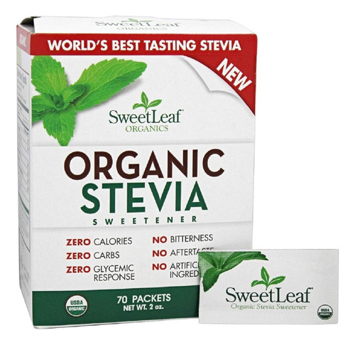 Sweetleaf Edulcorante Organico De Stevia, 70 (paquete De 12)