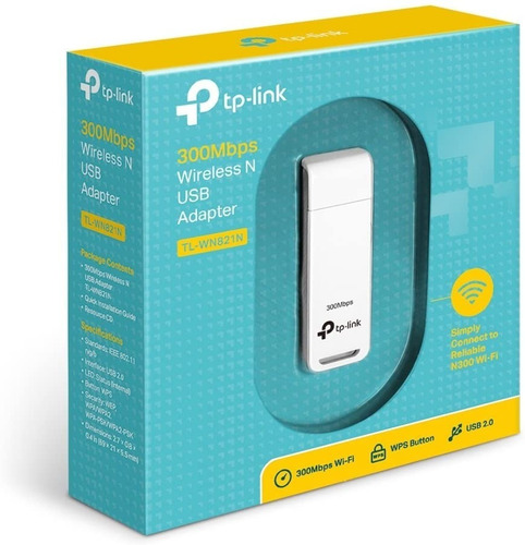 Adaptador Usb A Red Wifi Tp-link Tl-wn821n 300mbps Mimo