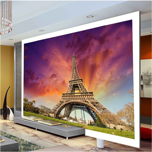 Papel De Parede Adesivo Paris Torre Eifel Paisagem 1,5x2 Mts