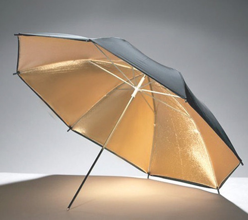 Sombrinha Refletora Dourada 84cm Rebatedora Flash Estúdio