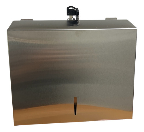 Kit Dispenser Papel Toalha Inox Com Chaves Com Sabão 800ml