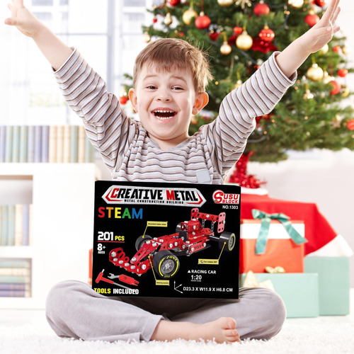 Ferthor Fun Building Car Metal Model Kits,stem Building Toys