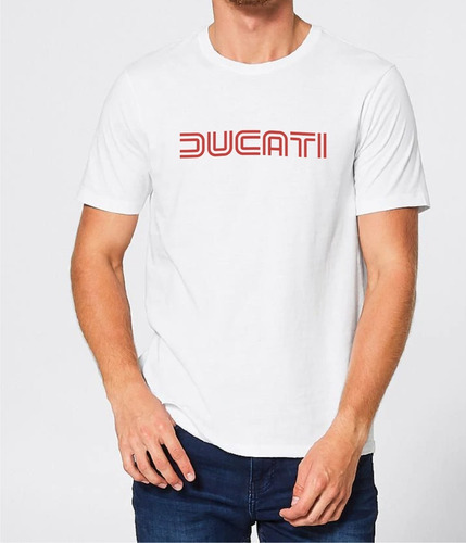 Remera Ducati Logo 1977 Moto 100% Algodón Calidad 