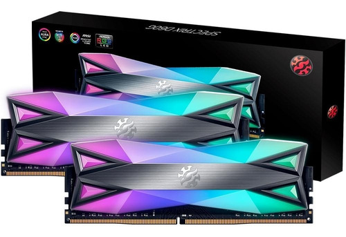 Imagem 1 de 4 de Memoria 16gb 3000mhz 2x8gb Spectrix D60g Rgb Xpg Adata