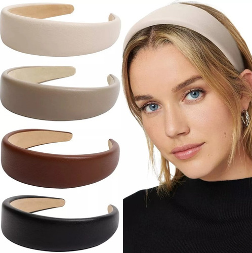 T Diadema De Cuero Para Mujer 4 Diademas Anchas De Moda
