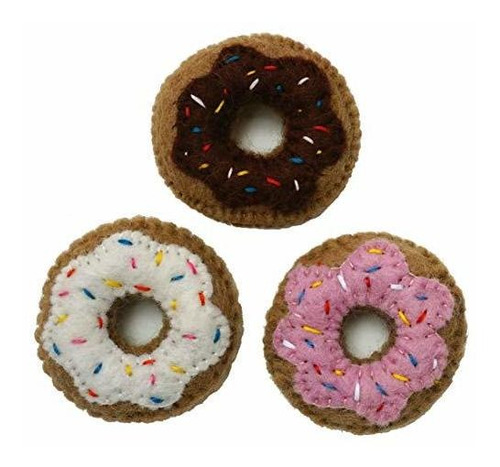 Juguete - Mokoboho Set Of 3 Mini Donut Toys For Cats And Kit