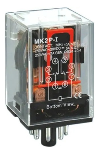 Relevador Encapsulado De 8 Pines 12 Volts. Modelo Mk2p
