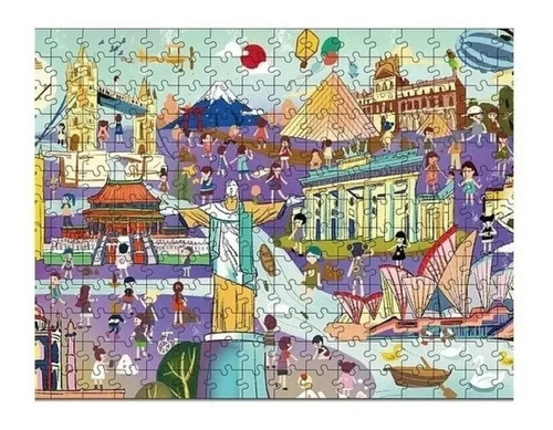Rompecabezas Puzzle 488 Piezas Famous Scenic Spot 2 En 1  