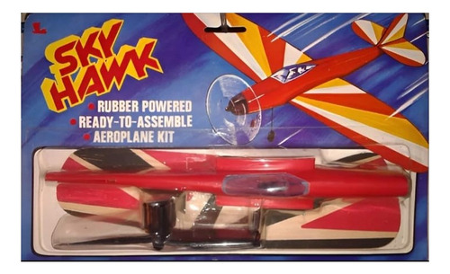 Avion Motor A Goma Skyhawk Balsa Ensambla Y Vola Increible! Varios