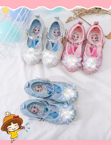 Zapatos Frozen Elsa Princess Con Suela Blanda, Sandalia Para