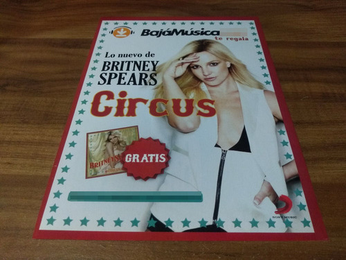 (pd523) Publicidad Britney Spears * Circus * 2008 (Usado)