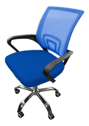 Silla de escritorio Kingsman 30023 ergonómica  azul con tapizado de mesh